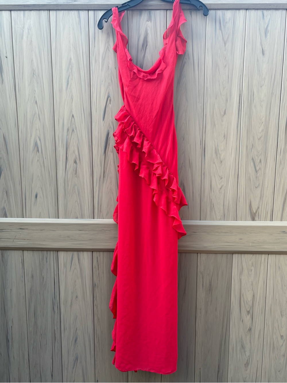 House of CB Ariela Ruffle Maxi Dress Red Rose Cherry - Picture 10 of 10